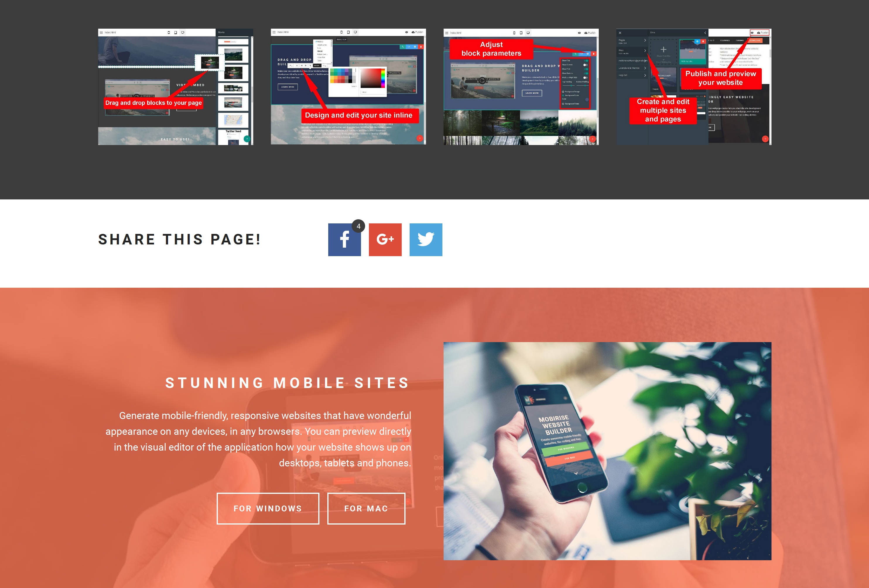 Fast and Easy Website Builder Tool