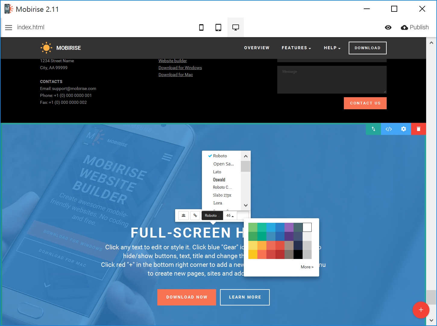 Free Responsive Web Page  Builder Software