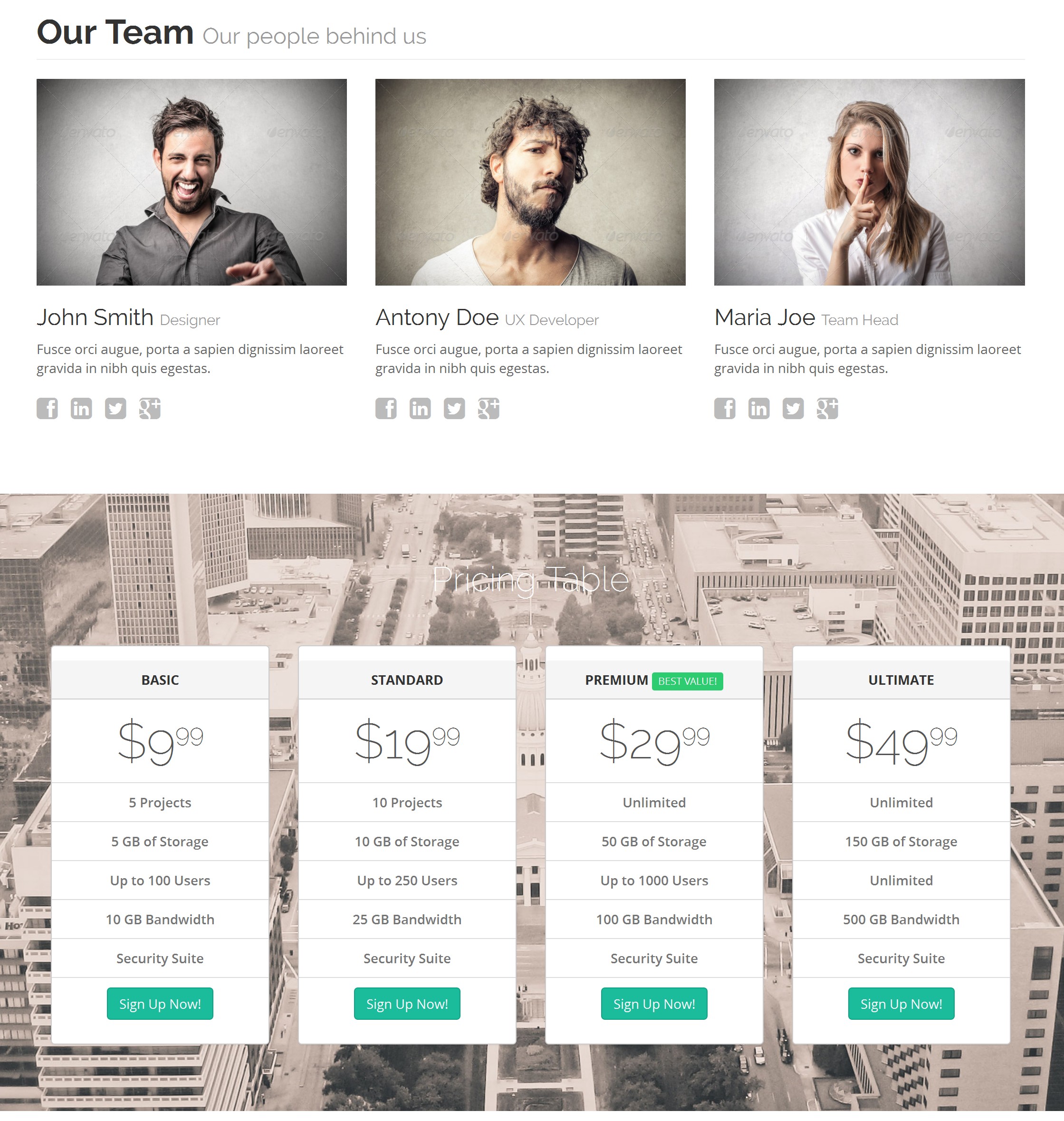HTML5 Bootstrap Landing Page Theme