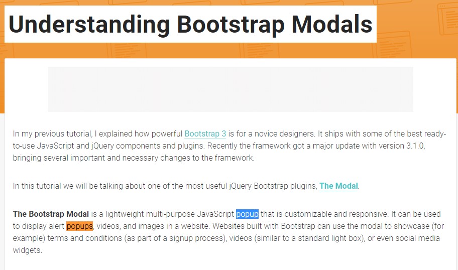  Yet another  valuable article about Bootstrap Modal Popup