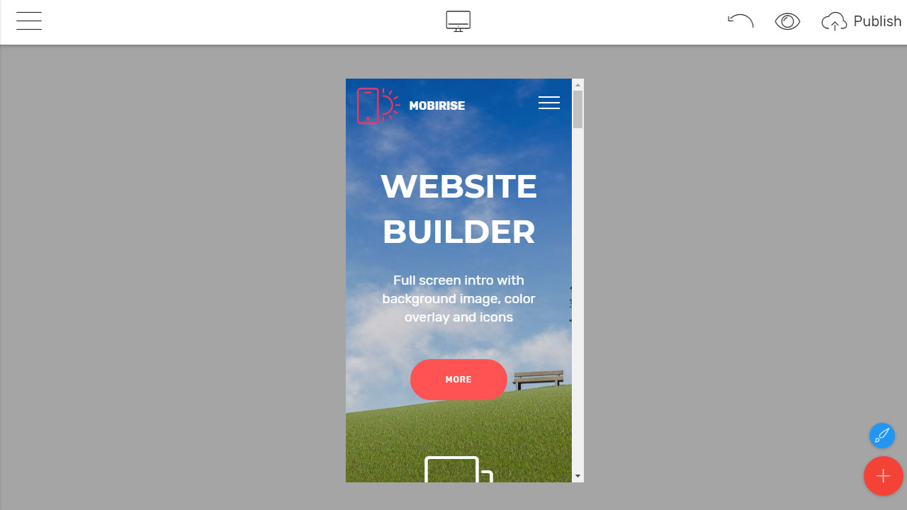 Mobile Web Page Builder